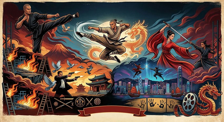 Affiche cinema arts martiaux Hong Kong